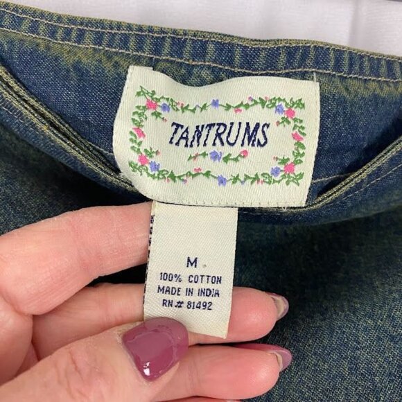 Tantrums Denim Wrap Fringe Western Long Skirt  Women's Medium. - Picture 12 of 13